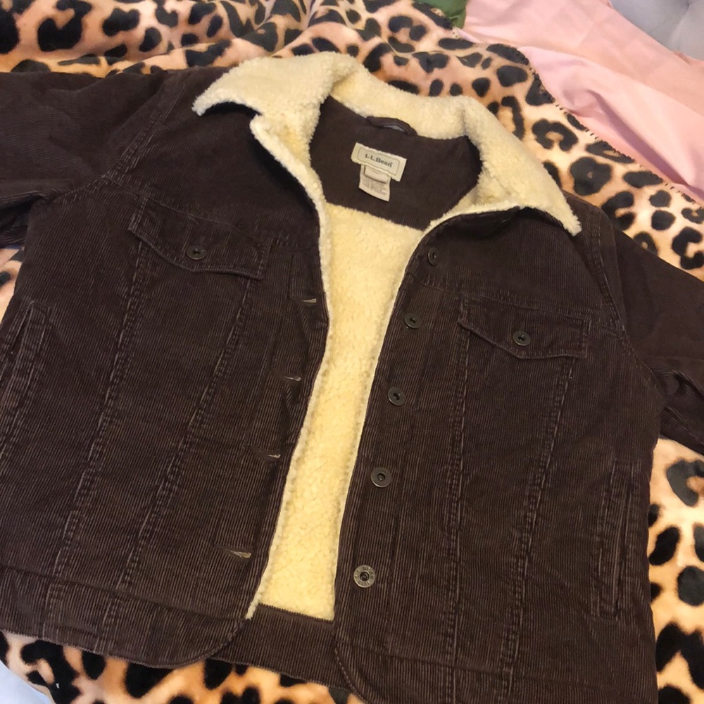 Ll Bean Corduroy Sherpa Lined Jacket